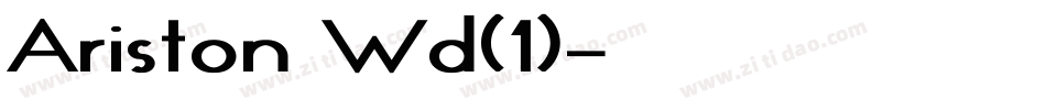 Ariston Wd(1)字体转换